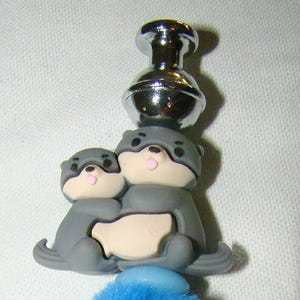 dark gray otters animal themed mail letter opener