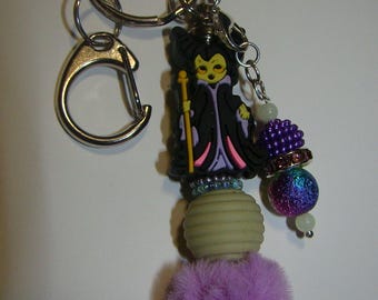 Horned Evil Mistress maleficent inspired Cutie Keychain