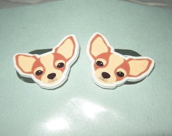 Chihuahua Dog Pierced Earrings, handmade item Pet Lover Gift