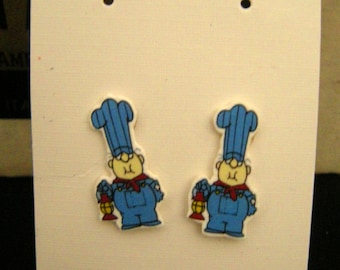 Train Conductor Conjunction Junction School House Rock inspired Pierced Earrings