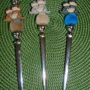 7" durable steel letter opener mama & baby otter