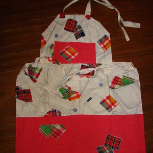 Vintage Men&#39;s BBQ Apron, Handmade Circa 1967, Multi Pocket, One Size Adjustable