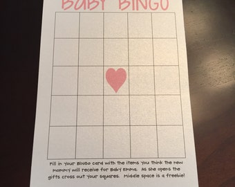 DIGITAL DOWNLOAD Baby Shower BINGO