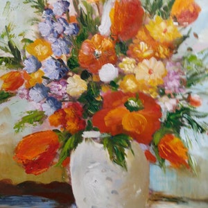 Floral oil painting