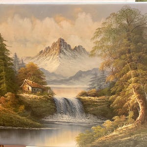 Landscape Water fall oil painting on canvas