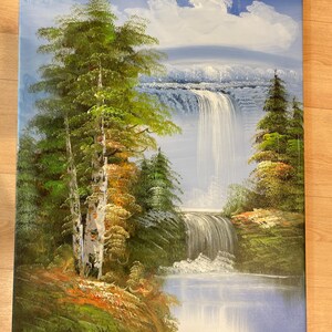 Landscape Water fall oil painting on canvas