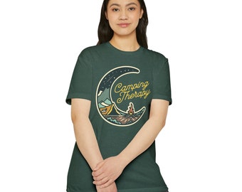Camping Therapy Unisex CVC Jersey T-shirt