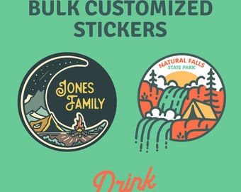 Custom Camping Stickers: Personalized Family Trip Souvenirs