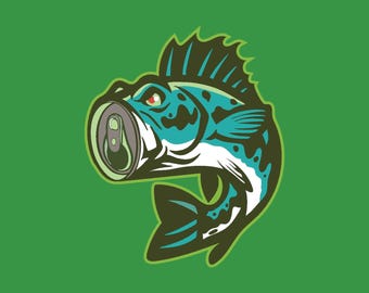 Bass Beer Can Sticker: Weatherproof Vinyl Decal
