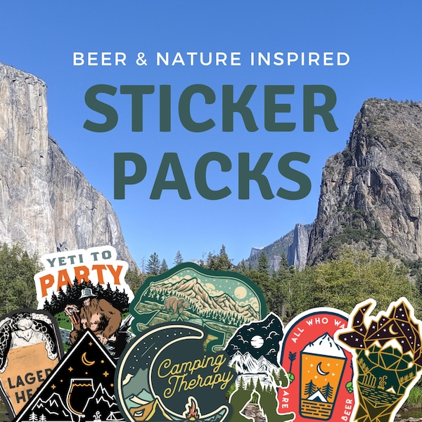 Beer & Nature Sticker Pack: Craft Vinyl Decals