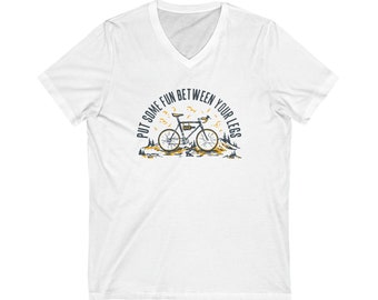 Put Some Fun Between Your Legs Unisex Jersey V-Neck Tee