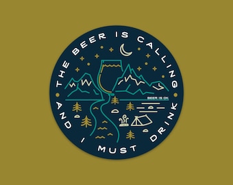 Craft Beer Sticker: Wilderness Camping Vinyl Decal