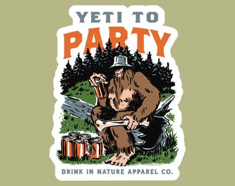 Yeti to Party Sticker: Bigfoot Beer Vinyl Decal