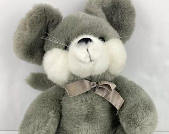 La Vie En Rose Large Grey Mouse Plush (12 Inch) - Etsy