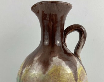 Circa 1978 Listed California North Carolina Florida Potter Artist Paul Frehe Handled corked studio pottery pottery jug SIGNED 1948-