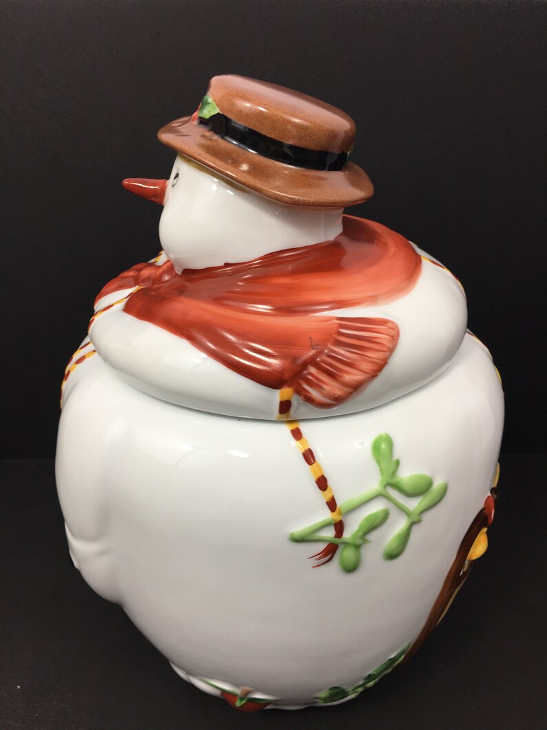 Villeroy and Boch 1980 Christmas Snowman Cookie Jar Retired Etsy