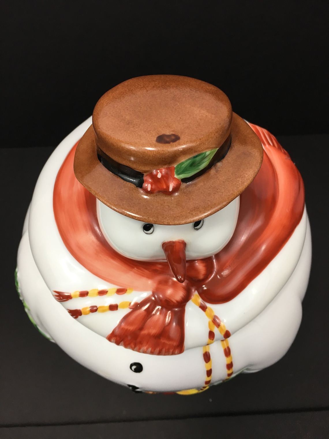 Villeroy and Boch 1980 Christmas Snowman Cookie Jar Retired Etsy