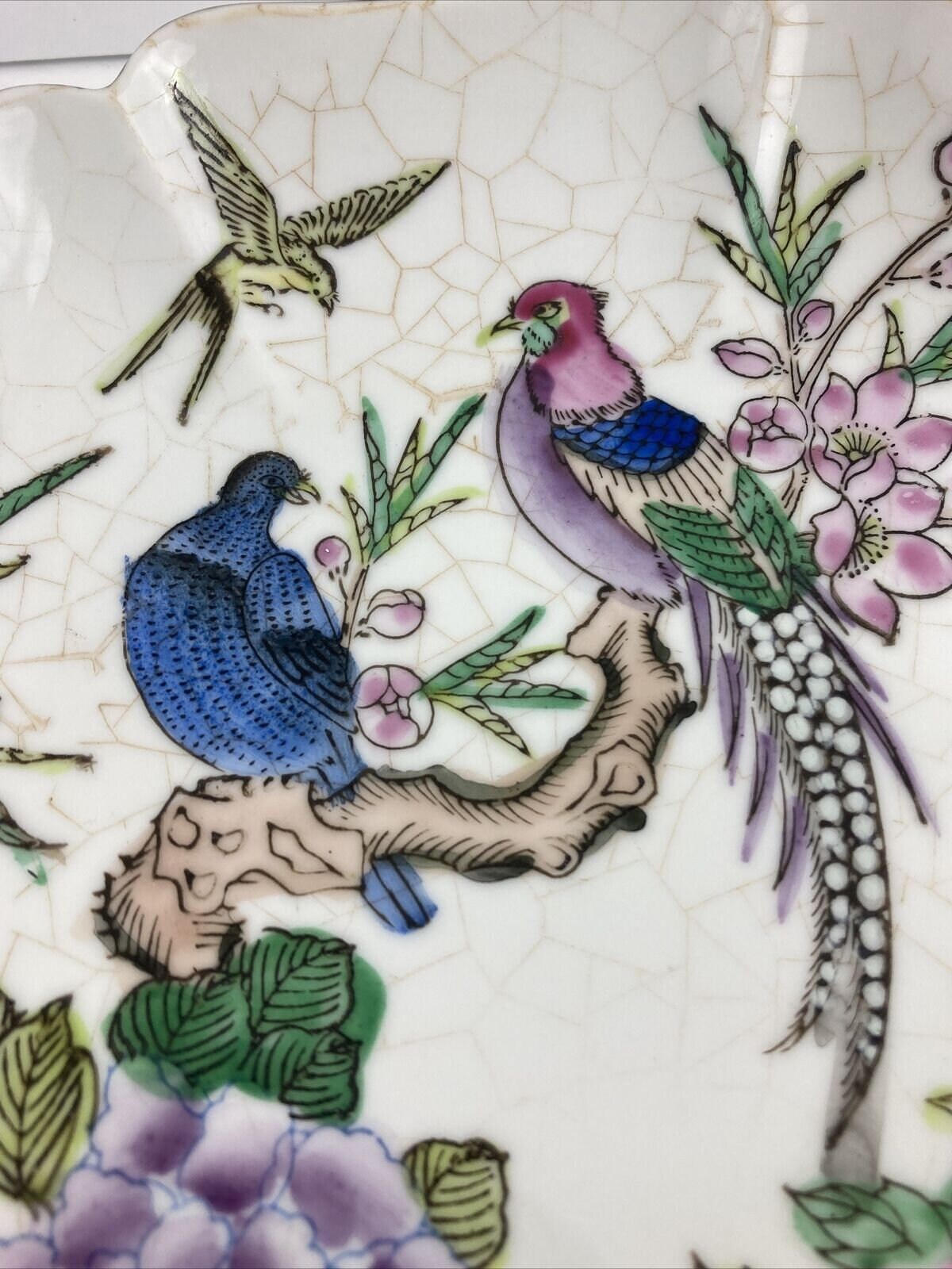 Vintage Japanese Macau Porcelain Colorful Bird Decorative Plate - Etsy