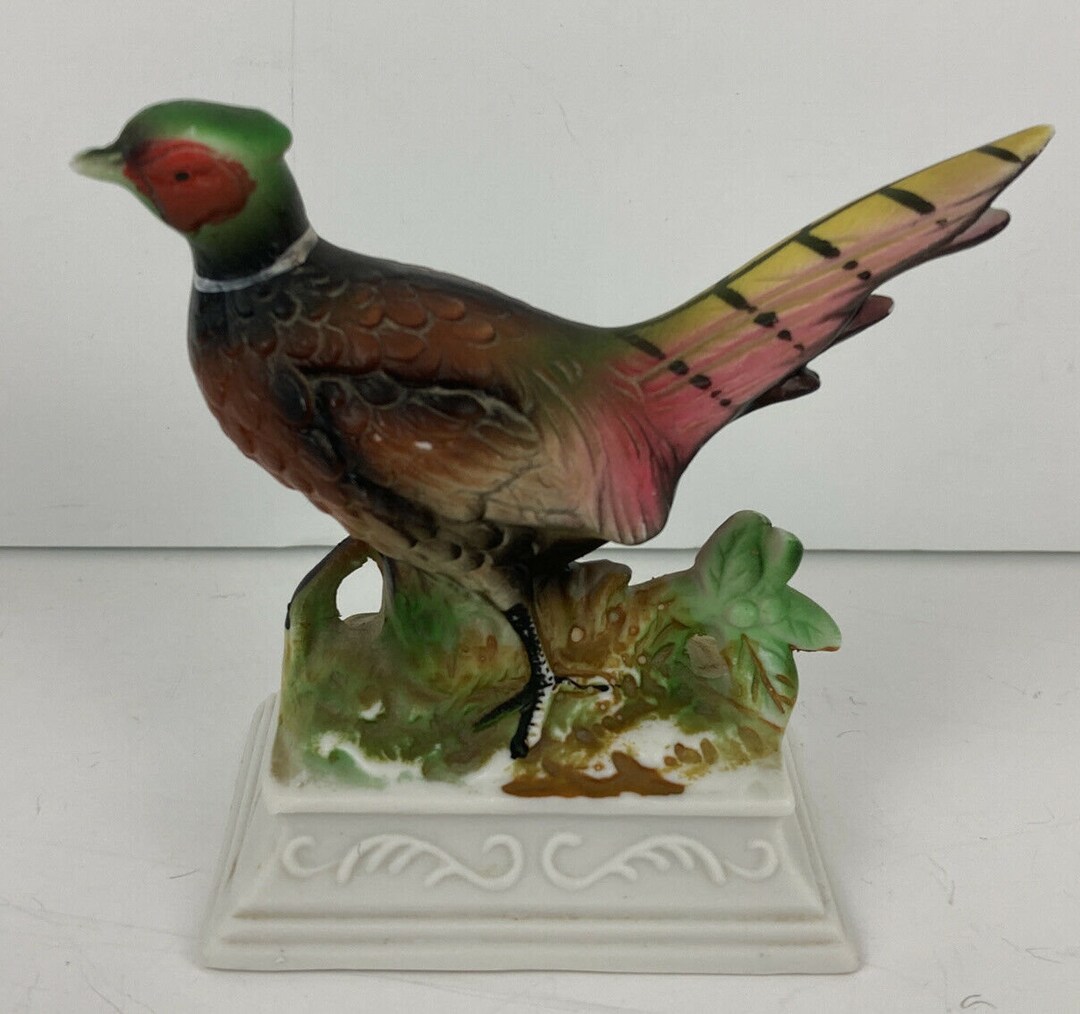 Vintage Ardco Figurine C2343 Porcelain Pheasant Hand Painted Etsy