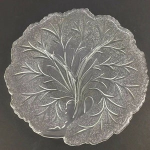 Vintage Indiana Clear Glass 10&quot; 3 Tree Divided Relish Tray