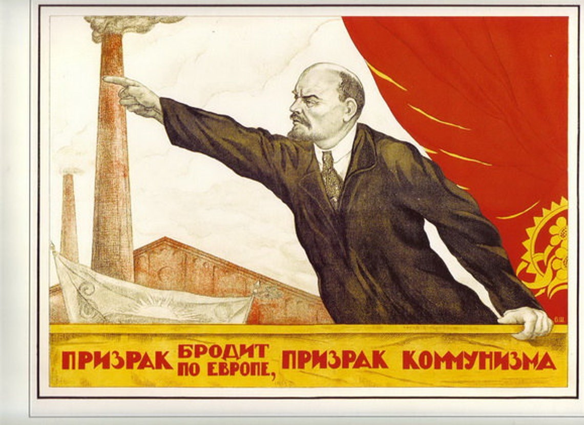 Voir Un President Leurope Et La Guerre LÉNine / Un spectre hante lEurope le Spectre du communisme | Etsy