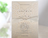Wild Laser Cut Flowers –Wedding Invitation Sample (HB13603)