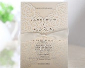 Wild Laser Cut Flowers –Wedding Invitation Sample (HB13603)