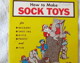 How to Make Sock Toys PDF version / Digital version / Instructions sock monkey elephant dolls puppets