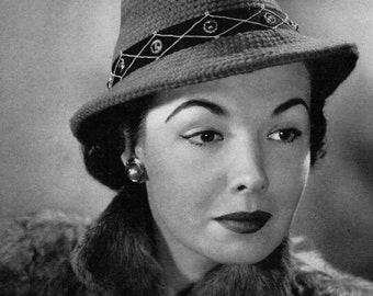 Woman's Fedora Hat Crochet Pattern PDF 