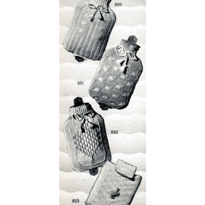 Hot Water Bottle Cover Knitting Patterns PDF / 4 styles / PDF Knitting Pattern / Hot Water Bottle Cover Pattern / PDF pattern