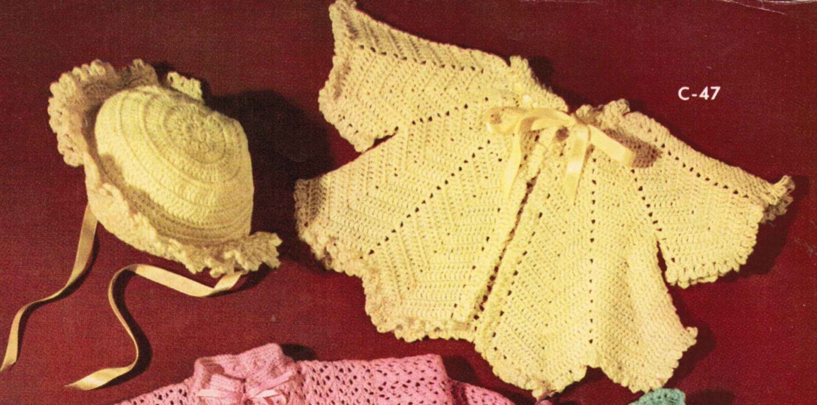Fan Pattern Crochet baby jacket and hat set PDF pattern / baby Etsy