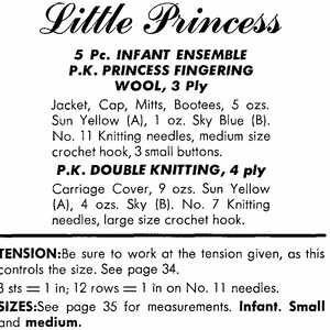 Infant ribbed 5 piece ensemble knitting pattern PDF / Sizes 4 mos and 6-9 mos / pleated Baby knitted set Jacket cap mitts bootees image 4