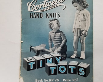 Corticelli Hand-Knits for Tiny Tots Book KP 26 / Handknits for baby / Corticelli made in Canada