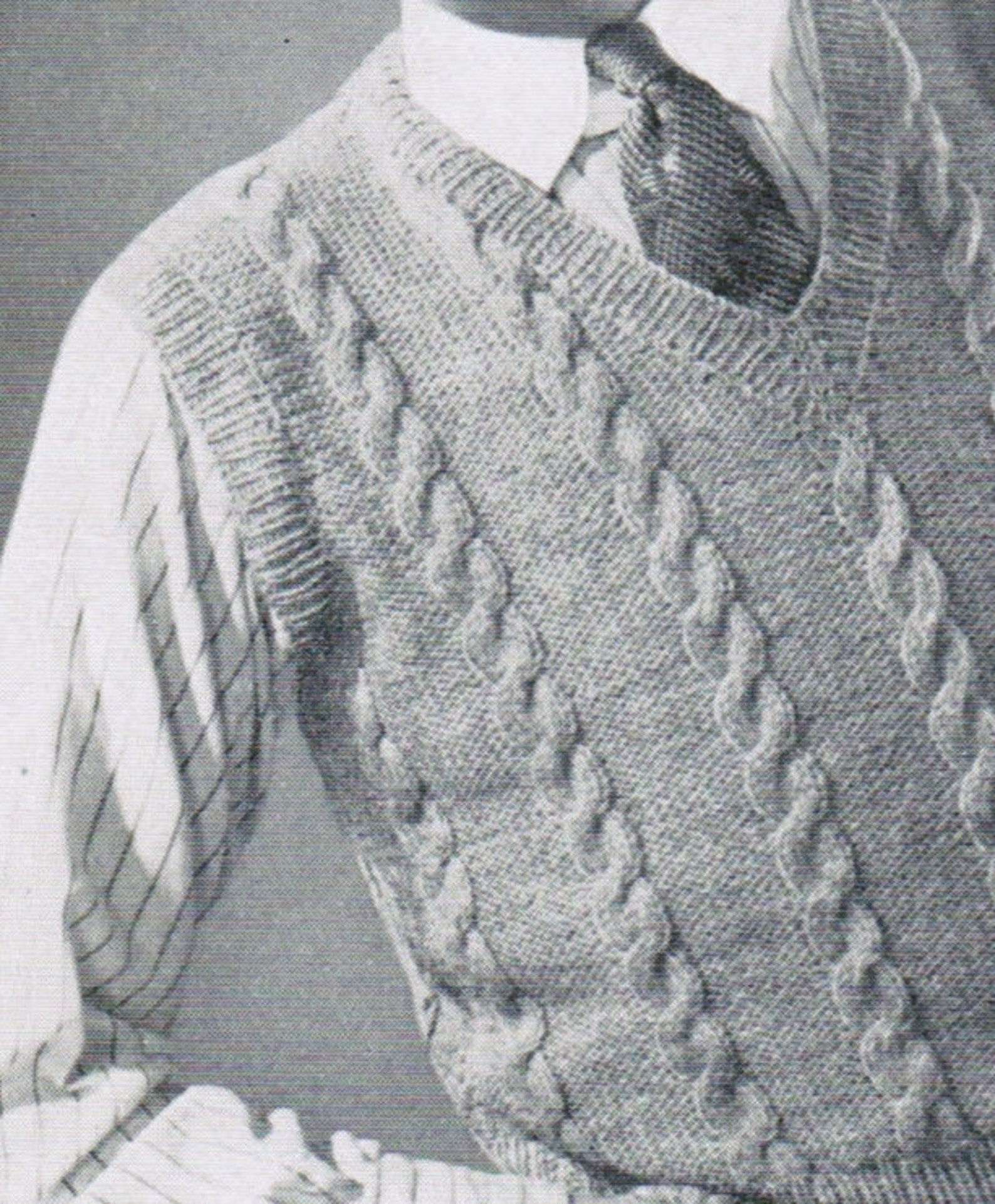 Boys Cable Pullover Vest Knitting Pattern PDF / Size 14 / - Etsy