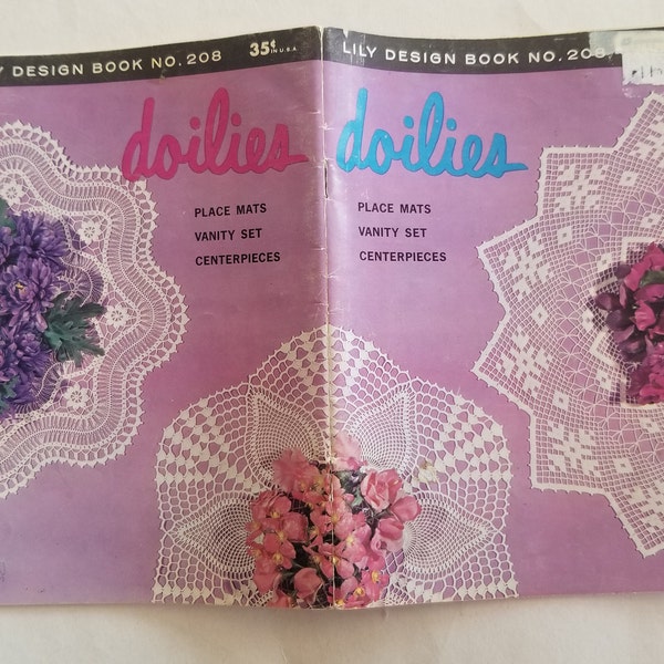 Lily Doilies Design Book No. 208 / crochet doily patterns / thread crochet patterns