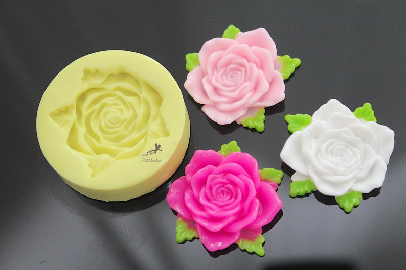 200 Bianco Puro Acrilico Perla Flatback Incisione Fiore Rosa - Foto 3