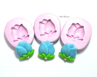 Flexible Silikonform Tulpenblütenform 20 mm Schmuck fimo kawaii-FIOR75