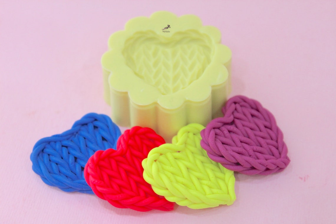 Heart Silicone Moldpolymer clayfimopolymer clay molds clay Etsy