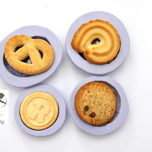 Kit 4 Flexible silicone mold ST239 Cookie Butter Jewels fimo kawaii Mold Food Mold Fimo