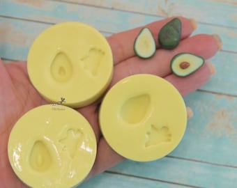SET 3 Silikonformen-Fimo Formen-Avocado Obst Schimmel-Schmuck Form-Silikonformen-Silikonformen-Silikonformen-Fimo-Fimo ST339 Formen