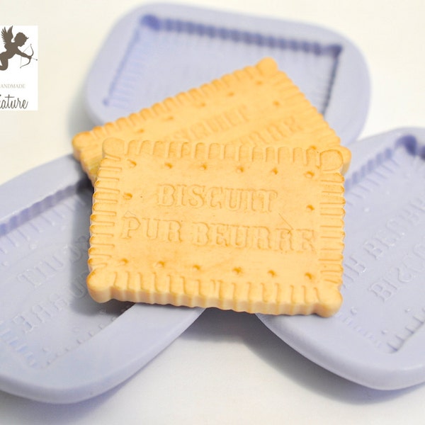 Silicone Moule Flexible Rectangulaire Biscuit,Nourriture Miniature,Bijoux,Charmes,Biscuit,Fimo,Argile Polymère,Résine,Savon,Sucré,35mm ST191