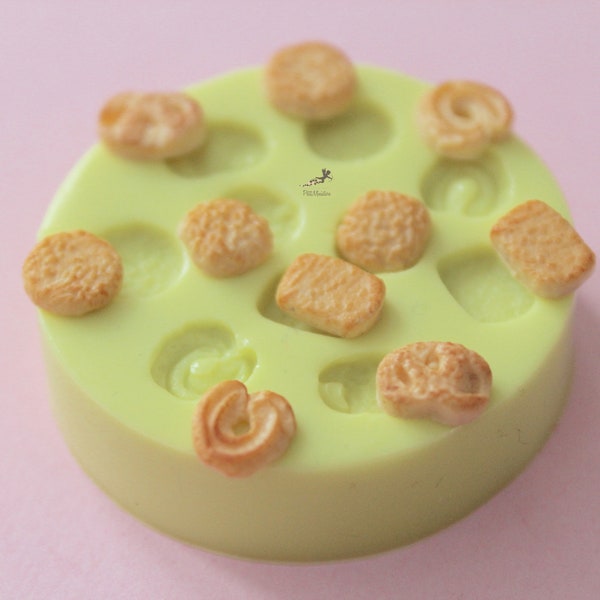 Cookie Butter Silicone Mold,Molds,Polymer Clay Mold,Silicone Mold For Resin,Dollhouse,Soap,Cake,Cookies,Candy,Chocolate-Made in Italy ST488