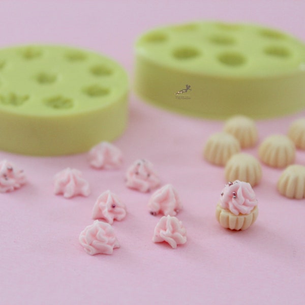 CupCake Base Mold-Silicone Mold-Dollhouse Miniatures-Polymer Clay Mold-Fimo Mold-Jewelry Molds-Silicone Molds-Handmade-Made in Italy-ST743