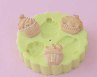 Set Mold Cupcake,mold polymer clay mold,fimo mold, mold,molds,clay molds, silicone mold, jewelry mold, resin mold,mold polymer clay, ST074