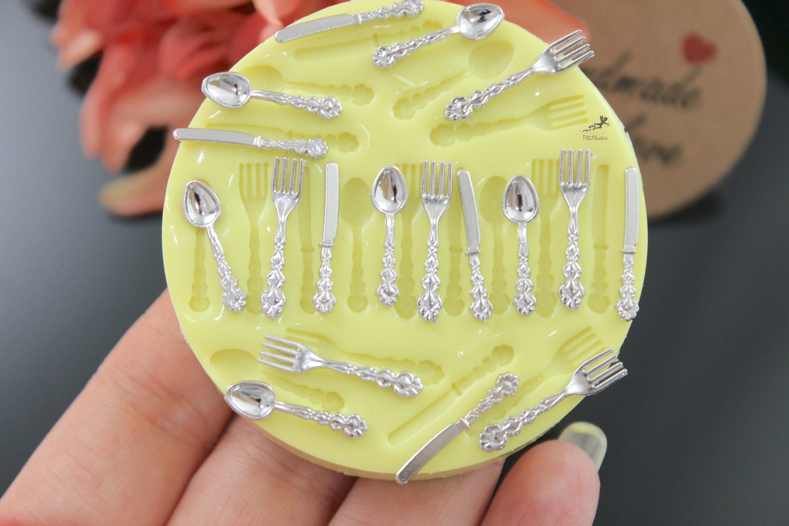 FEB597 27mm 3D House Silicone Mold Dollhouse Food Polymer Clay Resin Fake Food 