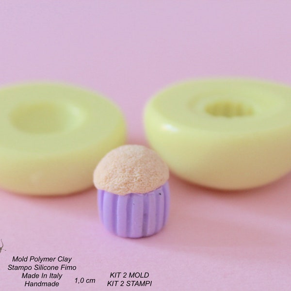 CupCake Base Mold-Silicone Mold-Dollhouse Miniatures-Polymer Clay Mold-Fimo Mold-Jewelry Molds-Silicone Molds-Handmade-Made in Italy-ST047
