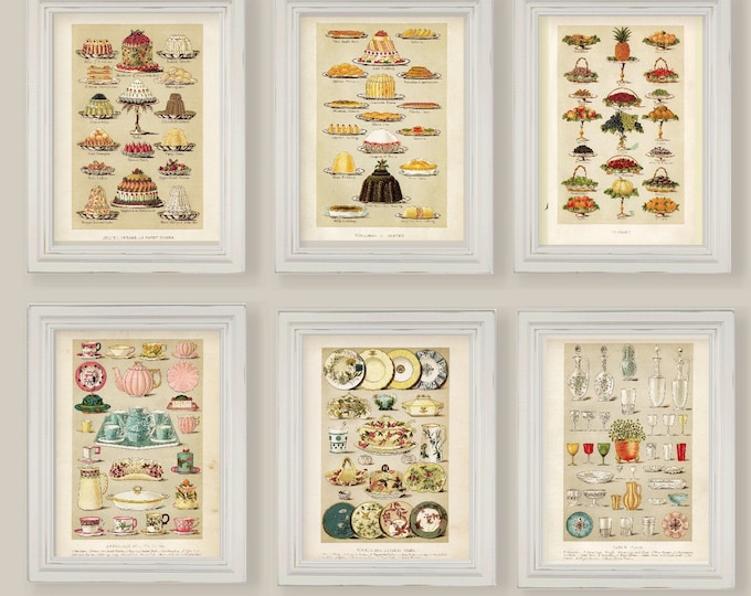 Mrs Beeton's Kitchen Illustrations Cakes Fruit Desserts | Etsy
