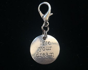 Live Your Dream Bridle Charm. Inspiration Charm. Bridle Bling