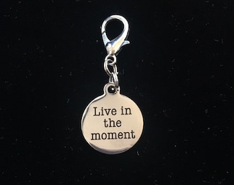 Live in the Moment Bridle Charm. Inspiration Charm. Bridle Bling