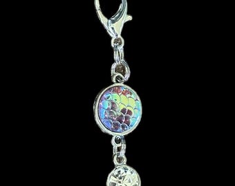Mermaid Bridle Charm. Mermaid Scale Charm. Bridle Bling. Equestrian Bling Charm. Blue Mermaid Scale Bridle Charm.